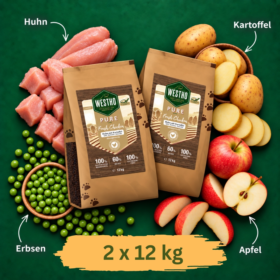 Pure Huhn & Kartoffel Sparpaket 2 x 12 kg